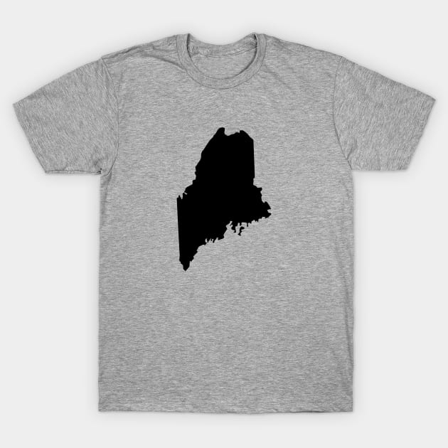 Maine Black T-Shirt by AdventureFinder